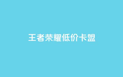 王者荣耀低价卡盟 - 王者荣耀超值卡盟优惠攻略~  第1张 王者荣耀低价卡盟 - 王者荣耀超值卡盟优惠攻略~  第1张