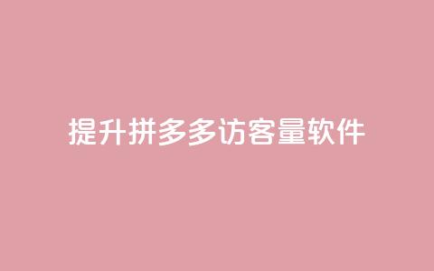 提升拼多多访客量软件  第1张 提升拼多多访客量软件  第1张