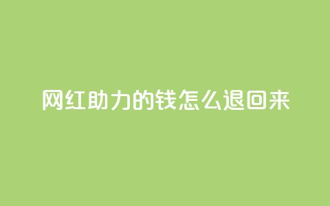 网红助力的钱怎么退回来 - 网红助力的资金如何合法追回攻略!  第1张 网红助力的钱怎么退回来 - 网红助力的资金如何合法追回攻略!  第1张