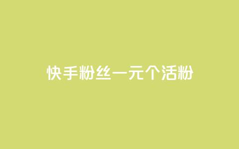 快手粉丝一元1000个活粉 - 快手低价获取1000个真实粉丝的方法揭秘~  第1张 快手粉丝一元1000个活粉 - 快手低价获取1000个真实粉丝的方法揭秘~  第1张
