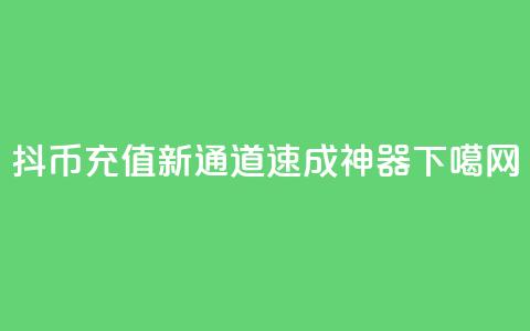 抖币充值新通道:110速成神器  第1张 抖币充值新通道:110速成神器  第1张