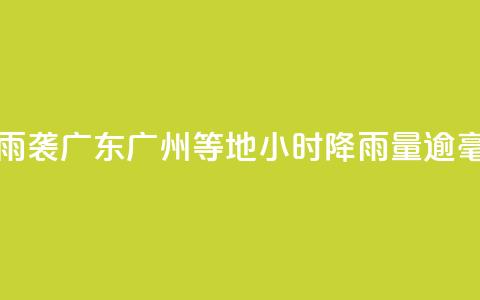 雷雨袭广东 广州等地3小时降雨量逾50毫米  第1张 雷雨袭广东 广州等地3小时降雨量逾50毫米  第1张