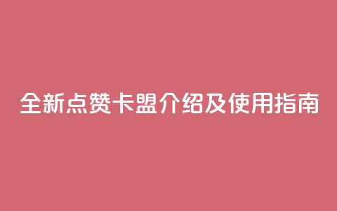 全新QQ点赞卡盟介绍及使用指南  第1张 全新QQ点赞卡盟介绍及使用指南  第1张