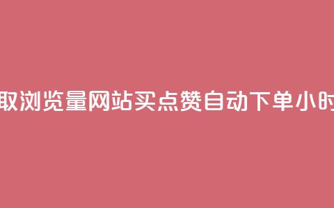 免费领取浏览量网站 - 买点赞 自动下单 24小时  第1张