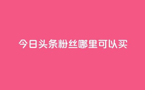 今日头条粉丝哪里可以买 - 在哪里可以购买今日头条粉丝?!  第1张 今日头条粉丝哪里可以买 - 在哪里可以购买今日头条粉丝?!  第1张