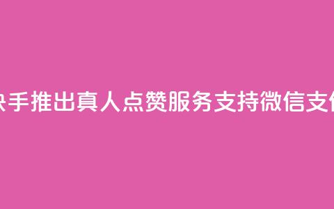 快手推出真人点赞服务支持微信支付  第1张 快手推出真人点赞服务支持微信支付  第1张