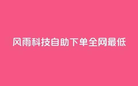 风雨科技自助下单全网最低 - 风雨科技自助下单享受全网最低价格攻略~ 第1张 风雨科技自助下单全网最低 - 风雨科技自助下单享受全网最低价格攻略~ 第1张