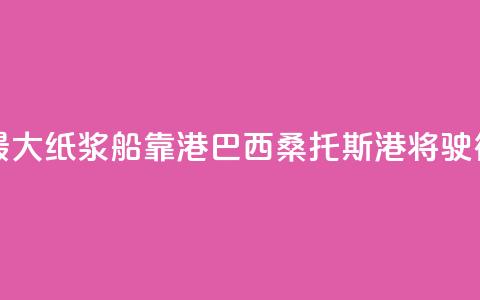 世界最大纸浆船靠港巴西桑托斯港将驶往中国 第1张 世界最大纸浆船靠港巴西桑托斯港将驶往中国 第1张