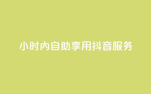 24小时内自助享用抖音服务 第1张 24小时内自助享用抖音服务 第1张
