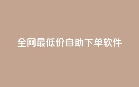 全网最低价自助下单软件,ks自动下单平台 - qq赞0.1元一万 qq号自助下单  第1张
