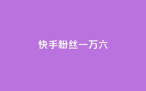 快手粉丝一万六,qq业务平台网站 - 24小时自动发卡网站 免费业务自助下单网站  第1张