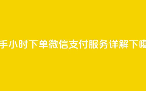 快手24小时下单微信支付服务详解  第1张 快手24小时下单微信支付服务详解  第1张