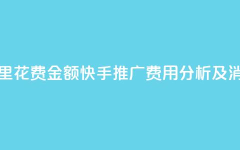 快手推广消耗数据里花费金额 - 快手推广费用分析及消耗数据解读~  第1张