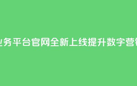 快手业务平台官网全新上线 提升数字营销体验 第1张 快手业务平台官网全新上线 提升数字营销体验 第1张