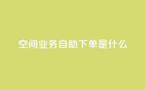 qq空间业务自助下单是什么 - 什么是qq空间业务的自助下单服务!  第1张 qq空间业务自助下单是什么 - 什么是qq空间业务的自助下单服务!  第1张