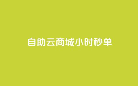 自助云商城24小时秒单 - 全天候自助云商城秒杀服务 助你快速下单~  第1张 自助云商城24小时秒单 - 全天候自助云商城秒杀服务 助你快速下单~  第1张