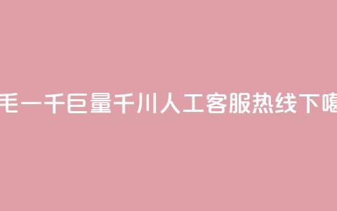 KS一毛一千 - 巨量千川人工客服热线  第1张