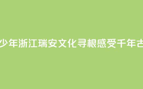华裔青少年浙江瑞安文化寻根 感受千年古城魅力  第1张 华裔青少年浙江瑞安文化寻根 感受千年古城魅力  第1张