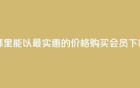 在哪里能以最实惠的价格购买QQ会员  第1张