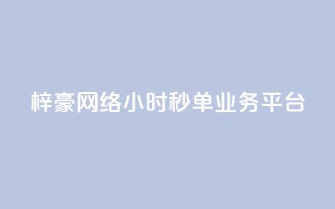 梓豪网络24小时秒单业务平台 - 梓豪网络推出全天候秒单服务平台，快速便捷助力业务发展!  第1张