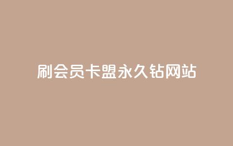 刷会员卡盟永久钻网站 - 永久钻会员卡盟 超值会员服务!  第1张 刷会员卡盟永久钻网站 - 永久钻会员卡盟 超值会员服务!  第1张