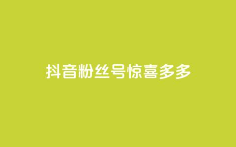 抖音粉丝号 惊喜多多.cn,粉丝增加软件 - 抖音巨量千川直播有收益吗 快手免费刷欢击  第1张