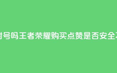 王者荣耀买赞不会封号吗 - 王者荣耀购买点赞是否安全不会被封号吗!  第1张 王者荣耀买赞不会封号吗 - 王者荣耀购买点赞是否安全不会被封号吗!  第1张