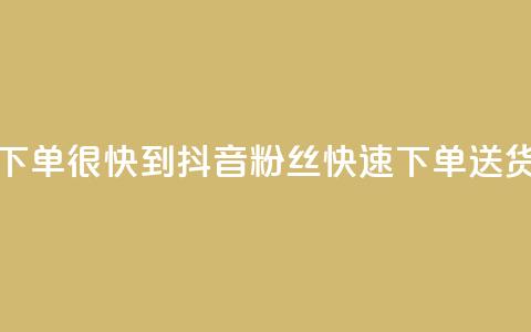 抖音粉丝在线下单很快到 - 抖音粉丝快速下单，送货更及时~  第1张