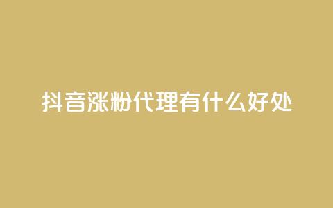 抖音涨粉代理有什么好处 - 178云网络售卡平台  第1张