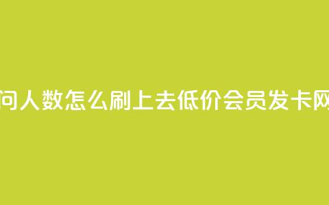 qq空间访问人数怎么刷上去 - 低价vip会员发卡网  第1张