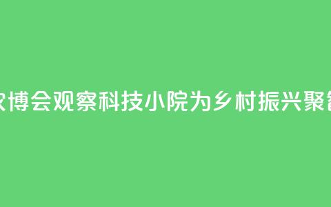 长春农博会观察:科技小院为乡村振兴聚智赋能  第1张 长春农博会观察:科技小院为乡村振兴聚智赋能  第1张