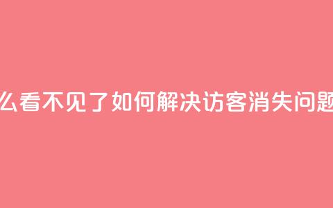 qq访客怎么看不见了(如何解决QQ访客消失问题) 第1张 qq访客怎么看不见了(如何解决QQ访客消失问题) 第1张