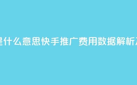快手推广消耗数据是什么意思 - 快手推广费用数据解析及其含义探讨!  第1张 快手推广消耗数据是什么意思 - 快手推广费用数据解析及其含义探讨!  第1张