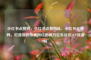 小红书点赞网，小红书点赞网址，小红书点赞网，打造你的专属网红影响力亿乐社区SUP货源站