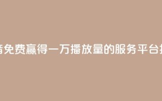 抖音免费赢得一万播放量的服务平台揭秘