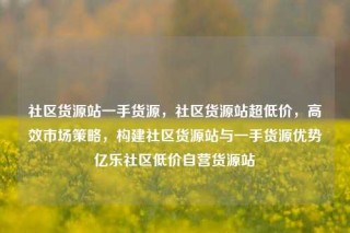 社区货源站一手货源,社区货源站超低价,高效市场策略,构建社区货源站与一手货源优势亿乐社区低价自营货源站