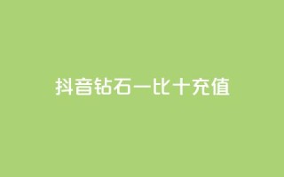 抖音钻石一比十充值 - 抖音钻石充值一比十攻略,轻松获取更多享受!
