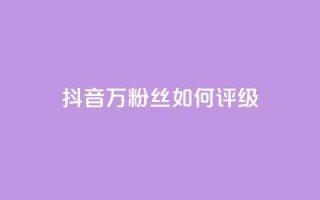 抖音50万粉丝如何评级