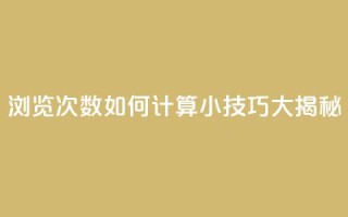 浏览次数如何计算？SEO小技巧大揭秘