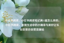 小红书阅读，小红书阅读笔记满15篇怎么弄的，小红书阅读，发现生活中的小确幸与美好亿乐社区低价自营货源站