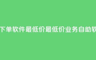 ks业务自助下单软件最低价(最低价ks业务自助软件)