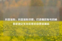 抖音涨粉,抖音涨粉攻略,打造爆款账号的秘密武器亿乐社区低价自营货源站