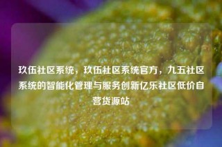 玖伍社区系统，玖伍社区系统官方，九五社区系统的智能化管理与服务创新亿乐社区低价自营货源站