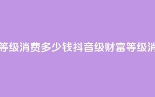 抖音24级财富等级消费多少钱(抖音24级财富等级消费费用详解)