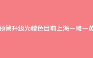 注意!暴雨预警升级为橙色,目前上海“一橙一黄”预警高挂