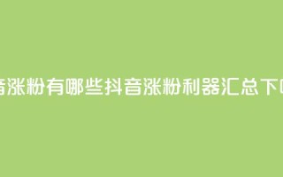 抖音涨粉有哪些app - 抖音涨粉利器汇总!