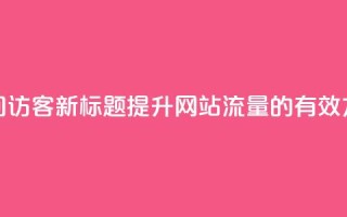空间访客(新标题:提升网站流量的有效方法)
