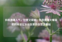 抖音直播人气,好看又吸睛!抖音直播火爆背后的秘密亿乐社区低价自营货源站