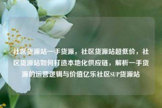 社区货源站一手货源,社区货源站超低价,社区货源站如何打造本地化供应链,解析一手货源的运营逻辑与价值亿乐社区SUP货源站