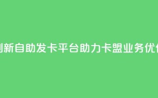 创新自助发卡平台,助力卡盟业务优化